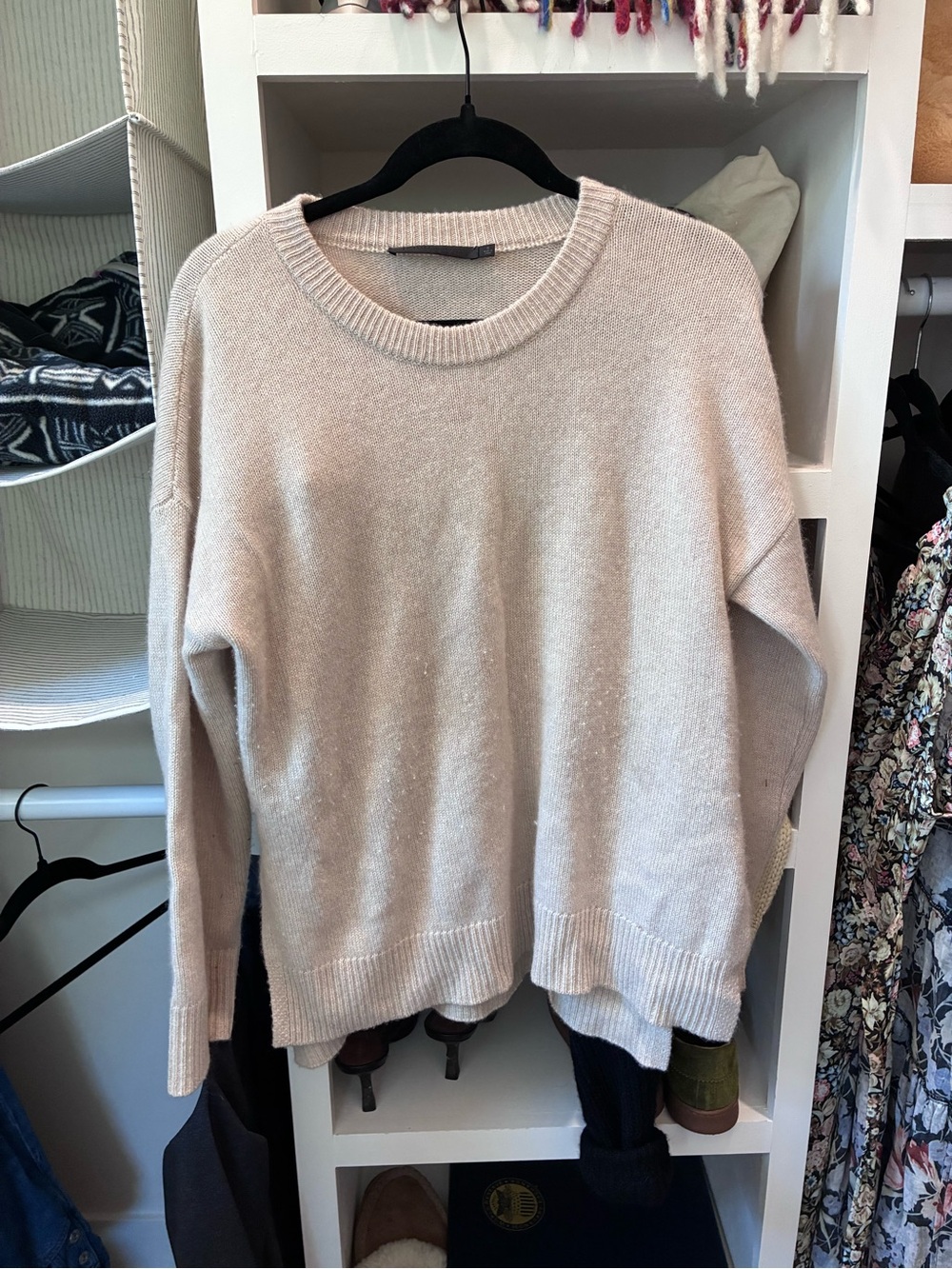 Jenni Light Beige Crewneck Sweater